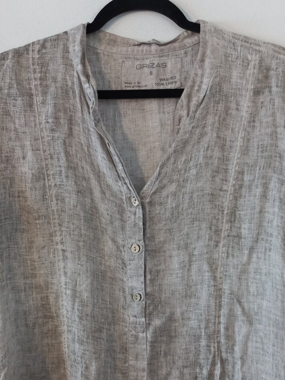 GRIZAS washed linen short sleeve dress - Picture 3 of 12